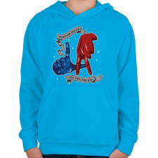 PRINTFASHION LA örök... - Gyerek kapucnis pulóver - Azúrkék gyerek pulóver, kardigán