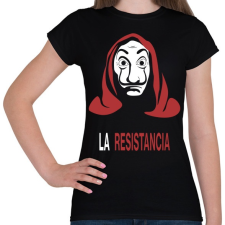 PRINTFASHION La Resistancia - Női póló - Fekete női póló