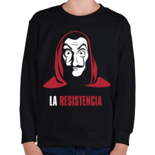 PRINTFASHION La Resistencia - Gyerek pulóver - Fekete gyerek pulóver, kardigán