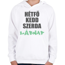 PRINTFASHION Lábnap - Gyerek kapucnis pulóver - Fehér gyerek pulóver, kardigán