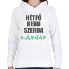 PRINTFASHION Lábnap - Női kapucnis pulóver - Fehér női pulóver, kardigán
