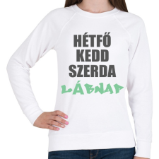 PRINTFASHION Lábnap - Női pulóver - Fehér női pulóver, kardigán