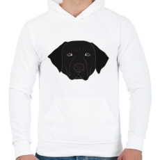 PRINTFASHION Labrador - Férfi kapucnis pulóver - Fehér