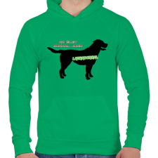 PRINTFASHION Labrador - Férfi kapucnis pulóver - Zöld férfi pulóver, kardigán