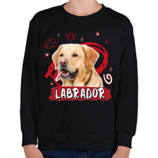 PRINTFASHION Labrador firka - Gyerek pulóver - Fekete gyerek pulóver, kardigán