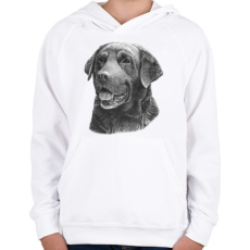 PRINTFASHION Labrador - Gyerek kapucnis pulóver - Fehér
