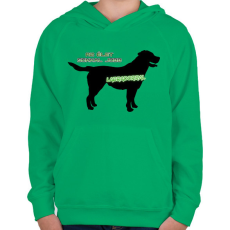 PRINTFASHION Labrador - Gyerek kapucnis pulóver - Zöld