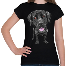 PRINTFASHION Labrador - Női póló - Fekete