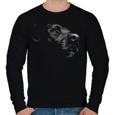 PRINTFASHION Labrador portré - Férfi pulóver - Fekete férfi pulóver, kardigán