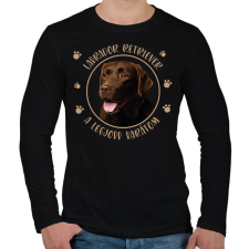PRINTFASHION Labrador Retriever - Legjobb barát - Férfi hosszú ujjú póló - Fekete férfi póló
