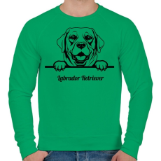 PRINTFASHION Labrador Retriver - Férfi pulóver - Zöld
