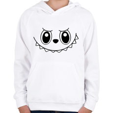 PRINTFASHION labubu arc - Gyerek kapucnis pulóver - Fehér