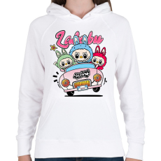 PRINTFASHION labubu-at-car-seeklogo - Női kapucnis pulóver - Fehér