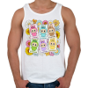 PRINTFASHION Labubu - Férfi atléta - Fehér