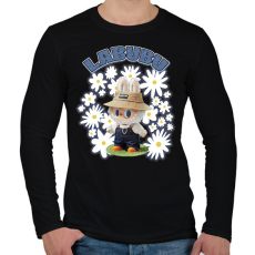 PRINTFASHION Labubu - Férfi hosszú ujjú póló - Fekete