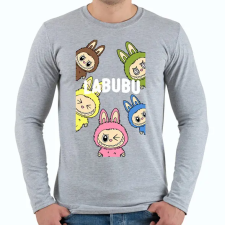 PRINTFASHION Labubu - Férfi hosszú ujjú póló - Sport szürke férfi póló