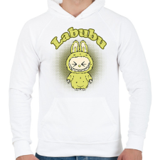 PRINTFASHION labubu - Férfi kapucnis pulóver - Fehér férfi pulóver, kardigán