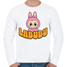PRINTFASHION Labubu - Férfi pulóver - Fehér