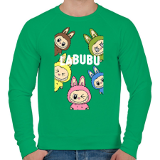 PRINTFASHION Labubu - Férfi pulóver - Zöld férfi pulóver, kardigán