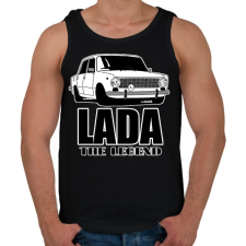 PRINTFASHION lada - Férfi atléta - Fekete atléta, trikó