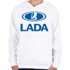PRINTFASHION Lada - Gyerek kapucnis pulóver - Fehér gyerek pulóver, kardigán