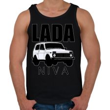 PRINTFASHION Lada niva - Férfi atléta - Fekete atléta, trikó