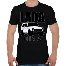 PRINTFASHION Lada niva - Férfi póló - Fekete férfi póló