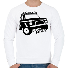 PRINTFASHION Lada Niva - Férfi pulóver - Fehér