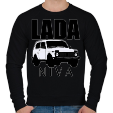 PRINTFASHION Lada niva - Férfi pulóver - Fekete férfi pulóver, kardigán