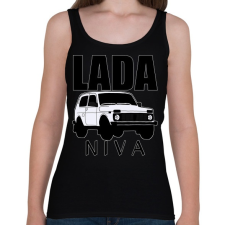 PRINTFASHION Lada niva - Női atléta - Fekete női trikó