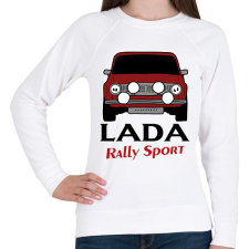 PRINTFASHION Lada rally - Női pulóver - Fehér női pulóver, kardigán