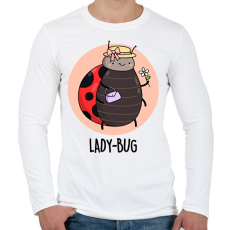 PRINTFASHION Lady-Bug - Férfi hosszú ujjú póló - Fehér