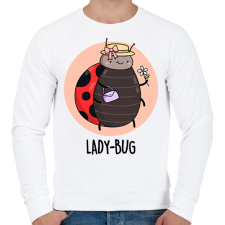 PRINTFASHION Lady-Bug - Férfi pulóver - Fehér férfi pulóver, kardigán