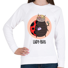 PRINTFASHION Lady-Bug - Női pulóver - Fehér