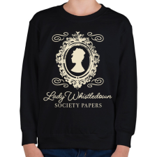 PRINTFASHION Lady Whistledown - Gyerek pulóver - Fekete gyerek pulóver, kardigán