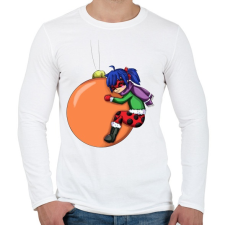 PRINTFASHION Ladybug - Férfi hosszú ujjú póló - Fehér férfi póló