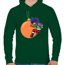 PRINTFASHION Ladybug - Férfi kapucnis pulóver - Sötétzöld férfi pulóver, kardigán