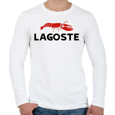 PRINTFASHION Lagoste - Férfi hosszú ujjú póló - Fehér