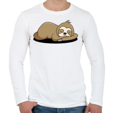 PRINTFASHION Lajhár alszik - Férfi hosszú ujjú póló - Fehér