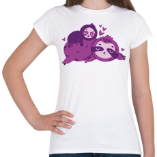 PRINTFASHION Lajhár család - Női póló - Fehér