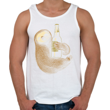 PRINTFASHION Lajhár és sör - Férfi atléta - Fehér atléta, trikó