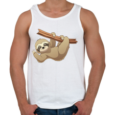 PRINTFASHION lajhár - Férfi atléta - Fehér atléta, trikó