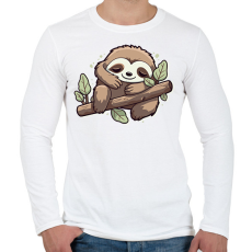 PRINTFASHION Lajhár  - Férfi hosszú ujjú póló - Fehér