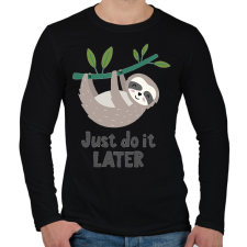 PRINTFASHION Lajhár  - Férfi hosszú ujjú póló - Fekete férfi póló