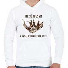 PRINTFASHION LAJHÁR - Férfi kapucnis pulóver - Fehér férfi pulóver, kardigán