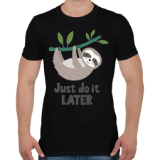 PRINTFASHION Lajhár  - Férfi póló - Fekete férfi póló