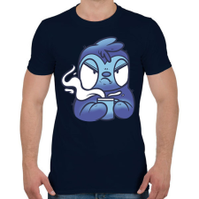 PRINTFASHION Lajhár kávéval - Férfi póló - Sötétkék férfi póló