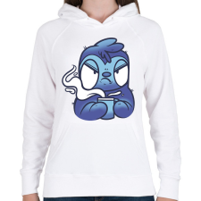 PRINTFASHION Lajhár kávéval - Női kapucnis pulóver - Fehér női pulóver, kardigán