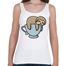 PRINTFASHION Lajhár kávézik  - Női atléta - Fehér