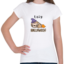 PRINTFASHION Lajhár Lazy Halloween - Női póló - Fehér női póló